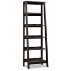 Sauder Trestle 5-Shelf Bookcase, Jamocha Wood-The Trestle 5-Shelf Bookcase has open storage to hold books, photos, collectibles and more.