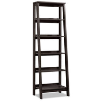 Sauder Trestle 5-Shelf Bookcase, Jamocha Wood-The Trestle 5-Shelf Bookcase has open storage to hold books, photos, collectibles and more.