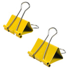 JAM Paper Colourful Binder Clips Assortment - Medium & Large - Yellow - 27 Pack-Binder clips' strong hold keeps stacks of loose paper securely fastened together, without the risk of slipping or falling out