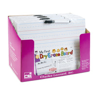 Charles Leonard "My First" Dry Erase Board with Marker/Eraser - Two-Sided Plain/Lined - White - 12 Pack-Dry-erase board with sturdy frame includes marker with eraser