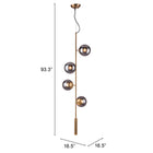 Zuo Zatara Ceiling Lamp - Brass-8