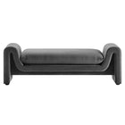 Modway Waverly Performance Velvet Bench - Grey-Comes Fully Assembled