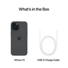 Apple iPhone 15 6.1" Super Retina XDR - 128 GB - Black - Bell and Virgin Plus-1 Year Limited Manufacturer Warranty