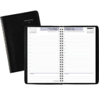 AT-A-GLANCE - Cahier de rendez-vous quotidien 2026 - 8 po H x 4 7/8 po l - noir - bilingue-Format des pages : 8 po H x 4 7/8 po l