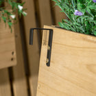 Outsunny Wall-Mounted Trellis with 3 Planter Boxes - 24" L x 6" W x 31.5" H - Natural-Each pot features a drainage hole with black nonwoven fabric 