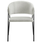 Modway Nella Upholstered Heathered Chenille Dining Chairs - Newsprint/Black - 2 Pack-9