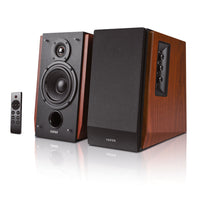 Edifier R1700BTs Multifunctional Active Bluetooth Bookshelf Speakers with Subwoofer Output - Brown-Experience rich lows and crisp, clear highs with our high-quality drivers and front facing bass reflex port. DSP and DRC support minimize distortion