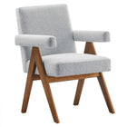 Modway Lyra Fabric Dining Room Chair - Light Grey - 2 Pack-Non-Marking Feet