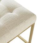 Modway Privy Upholstered Fabric Counter Stool - Gold Beige - Set of 2-8