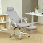 HOMCOM Ergonomic Reclining Office Chair - Grey-Full mesh back and headrest design keeps you cool and sweat-free