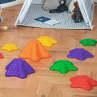 Outsunny Larger Size Balance Stepping Stones with Non-slip Bottom - Multicoloured - Set of 11-Stackable design makes it easy for storage 
