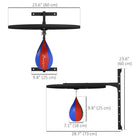 Soozier Wall Mounted Speed Bag Platform - Height Adjustable Punching Bag-Speed ball swivels 360 degrees for comprehensive training 