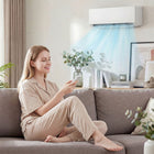 HOMCOM 18000 BTU Wifi Enabled Mini Split Air Conditioner - White-Adjust settings remotely via WiFi and use voice commands with Alexa or Google