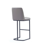 Manhattan Comfort Serena 17.71" Modern Leatherette Upholstered Barstool - Grey - 3 Pack-Home Assembly Required. All Hardware Included
