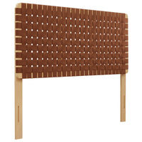 Modway Sparta Weave Vegan Leather Full Headboard with - Natural Brown-Full Size Headboard Only