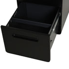 Vinsetto 3-Drawer Letter/A4 Filing Cabinet with Wheels Lockable - Black-A lock secures all three drawers
