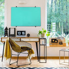 Viztex Tempered Glass Dry Erase Whiteboard - 30" x 40" - Light Teal-Regular magnets are not compatible with Glass Boards.