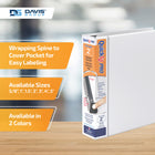 QuickFit Pro HD Single Touch Pin-Lock View Binder - 2" - Letter Size - White-2 interior clear pockets