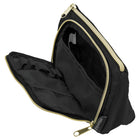 Merangue Pencil Case with Handle - Black-Dual zippered compartments