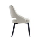 Manhattan Comfort Tremont 21.7" Modern Leatherette Upholstered Dining Chair - Stone - Set of 2-Seat Height: 18.9 in