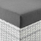Modway Convene Outdoor Patio Ottoman - Light Grey/Charcoal-Non-Marking Foot Glides