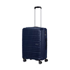 American Tourister Surftime Spinner - Medium - Metallic Blue-Divider panel and cross-straps help secure your belongings.