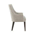 Manhattan Comfort - Lot de 2 fauteuils de salle à manger modernes Beever 24 po en chenille taupe-Hauteur d’assise : 53,6 cm