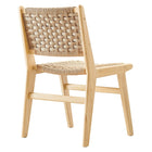 Modway - Saoirse Fauteuil de salle à manger en bois de corde tressée Ensemble de 2 - Naturel naturel-9