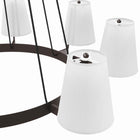Modway Surround 8-Light Chandelier - White/Bronze-ETL Listed for Damp Locations