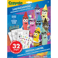 Crayola Limited Edition Colouring & Activity Set-CRAYOLA COLOURING & ACTIVITY SET: Features 8 Crayola crayons, 4 of which are limited edition retired crayons, 32 colouring & activity pages, a sticker sheet, and folder style packing