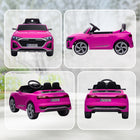 Qaba 12V Audi Q8 Licensed Electric RC Car for Kids - Pink-Four wheels with spring suspension ensure a smooth ride 