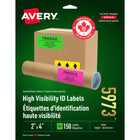 Avery High Visibility Assorted Neon Laser Labels - 2" x 4" - 150 Pack-Permanent Label