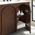 Modway Appia 36" Bathroom Vanity - Walnut/White-White Ceramic Sink Basin