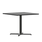 Flash Furniture – Table carrée en stratifié noir de 36 po avec base de 30 x 30 po (XUBK3636T3030)-Table d'hospitalité