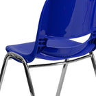 Flash Furniture HERCULES Ergonomic Shell Stack Chair with Chrome Frame - Navy - 5 Pack-Ergonomically Contoured Navy Plastic Seat Shell