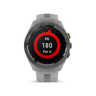 Garmin - Approach S70 - Lunette en céramique noire avec bracelet en silicone gris-La fonction de caddie virtuel améliorée affiche vos données de dispersion de tir et suggère un club en fonction de divers facteurs, notamment vos données historiques de swing, l'altitude, la vitesse et la direction du vent, etc