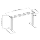 Uplite Dual Motor Electric Sit Stand Desk Frame - White-Frame Dimensions (Sitting): 42.5"(L) x 19.5"(W) x 28.3"(H)