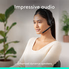 Logitech Zone 300 Wireless Bluetooth Headset With Noise-Canceling Microphone - Graphite-Freedom to Move: Move freely about your home or office with this Bluetooth headset with microphone, wireless range of up to 30 m (98 ft), (seamlessly switch between computer and phone