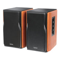 Edifier R1380T Stylish Bookshelf Speakers with dual RCA Input - Brown-Dual RCA inputs for connecting to two devices simultaneously