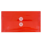 JAM Paper #10 Plastic Envelopes with Button and String Tie Closure, 5.25 x 10, Red Poly, 24 Pack (921B1reg)-Red
