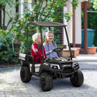 Qaba 24V Battery Powered Kids Electric Car with 2 Seater - Black-Dual 24V motors enable robust performance and reliability 