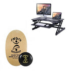 Rocelco – Ensemble d’élévateur de bureau ajustable ADR et planche Indo Board originale-L’ADR de Rocelco repose sur votre bureau et peut accueillir un moniteur, un clavier et un ordinateur portatif. Vous pouvez le relever ou le baisser en quelques secondes, vous permettant de travailler en position assise ou debout pour une meilleure santé.