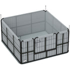 PawHut Dog Whelping Box for Medium/Large Dogs - 48" L x 48" W x 23,6" H-Four panels, convert from a whelping box to a pet playpen