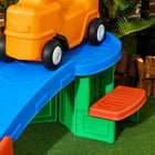 Qaba 9.8 ft Up and Down Roller Coaster with Side Steps - Multicoloured-Easy assembly, storage 