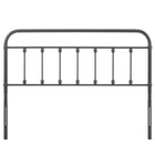 Modway Sage Metal Queen Headboard - Grey-Height Adjustable