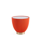 Manhattan Comfort Anderson 18.43" Modern Leatherette Upholstered End Table - Orange-Modern End Table for Living Room Use