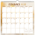 DateWorks 2026 16-Month Spiral Wall Calendar - 12" x 12" - Abstract Pastel - English-Organizational/Family