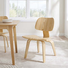 Modway Fathom Wood Dining Chair - Natural-Anti-Skid Foot Pads