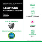 CIG Lexmark C540H2MG/C540H1MG Remanufactured Toner Cartridge - High Yield - Magenta-Remanufactured