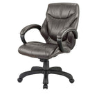 Nicer Furniture - fauteuil de direction en cuir véritable avec dossier central - noir-Les réglages de hauteur permettent une polyvalence en fonction de la taille.
